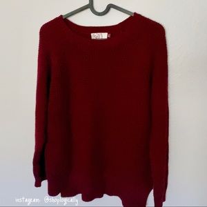 SO Maroon Knit Sweater Size Small